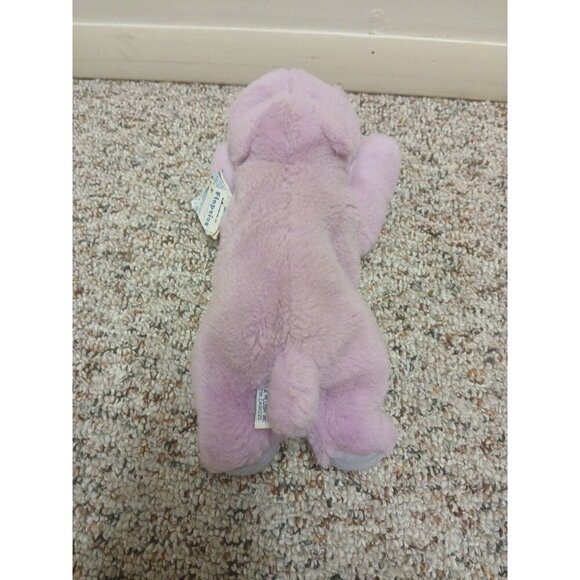 Vintage NWT Flopsies 12” A&A Aurora Plush Amethyst Hippo Beanbag Toy purple Rare - Picture 3 of 10